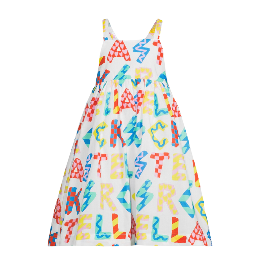 Abito in cotone con stampa Stella Rocks