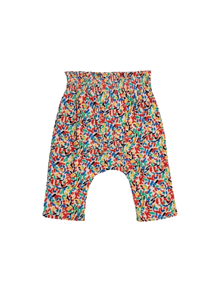 Pantaloni harem intrecciati con coriandoli