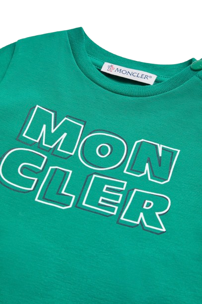 T-shirt con motivo logato in cotone L1951 8C00003 89AUM 853 MONCLER 