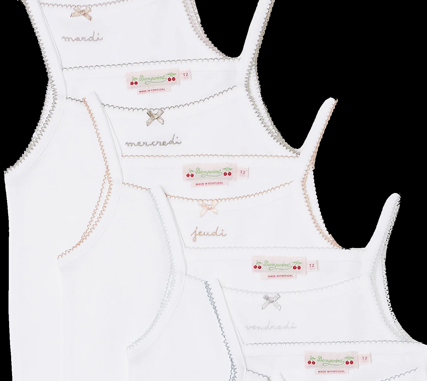 Confezione di canotte bianche PERGUNK00002 000 BONPOINT 