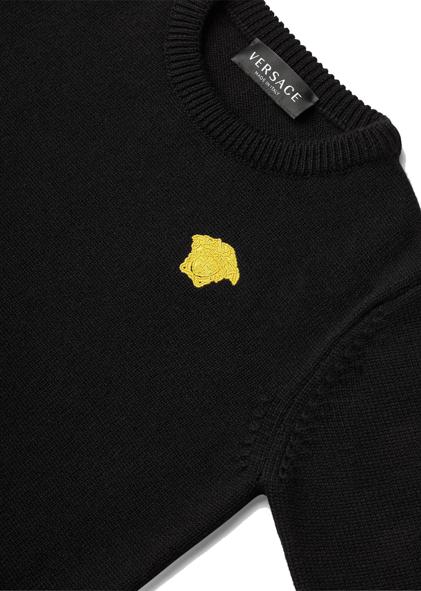 Maglione con logo ricamato