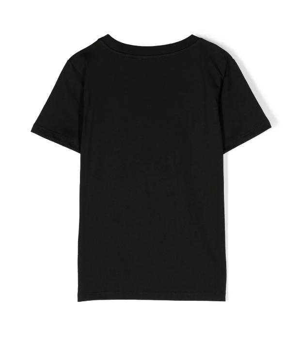 T-shirt nera con stampa oro BS8R01 Z0082 930OR BALMAIN 