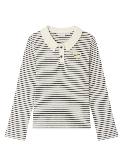 Polo Juanna con colletto in cotone biologico W05GTSK00007 270 BONPOINT 