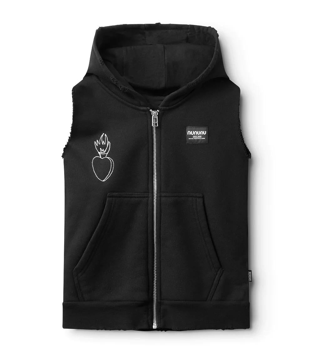 Felpa Gilet con cappuccio NU3967 BLACK NUNUNU 