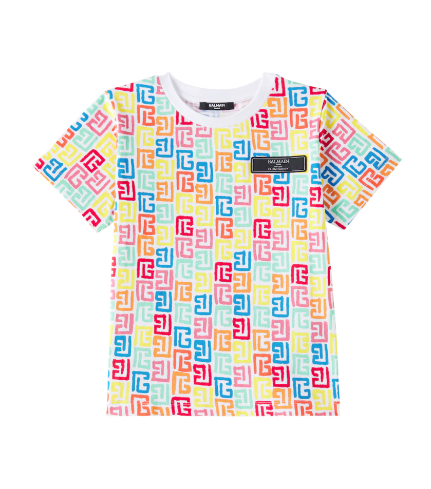 T-shirt multicolore BW8Q81 Z2856 100MC BALMAIN 