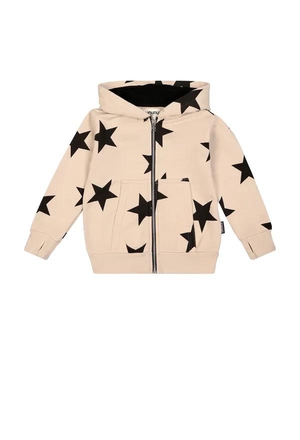 Felpa con cappuccio e zip NU2327 SMOKEY NATURAL NUNUNU 