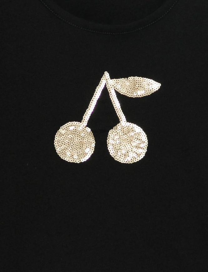 T-shirt nera per bambina N05GTSK00001 199 BONPOINT 