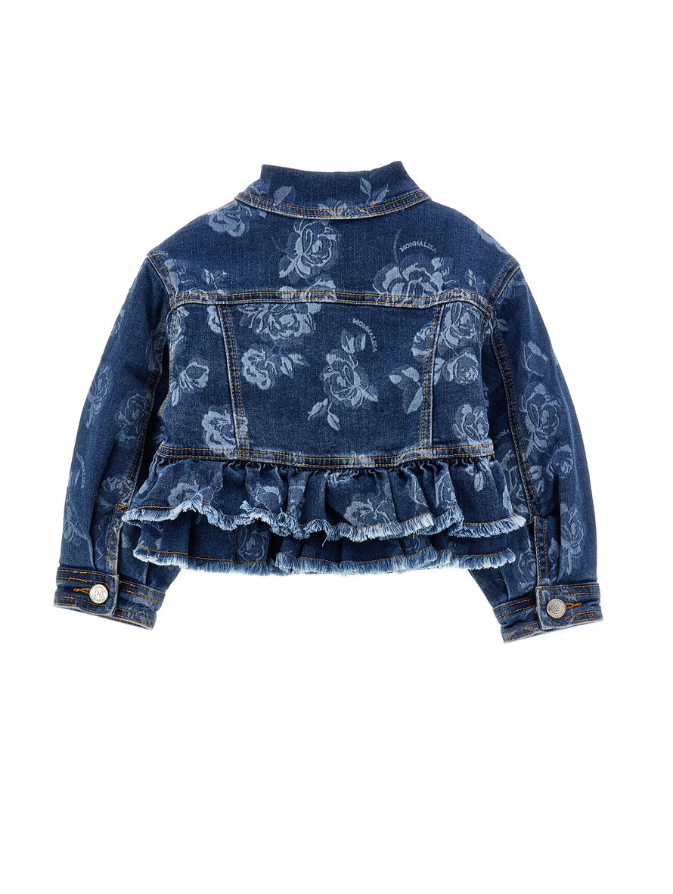 Giacca jeans floreale 19F100 6040 055S MONNALISA 