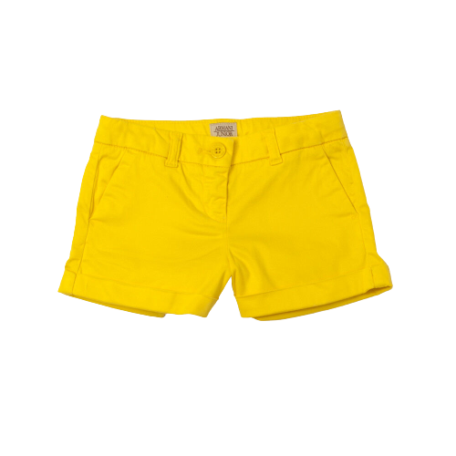 Shorts bambina cotone gialli