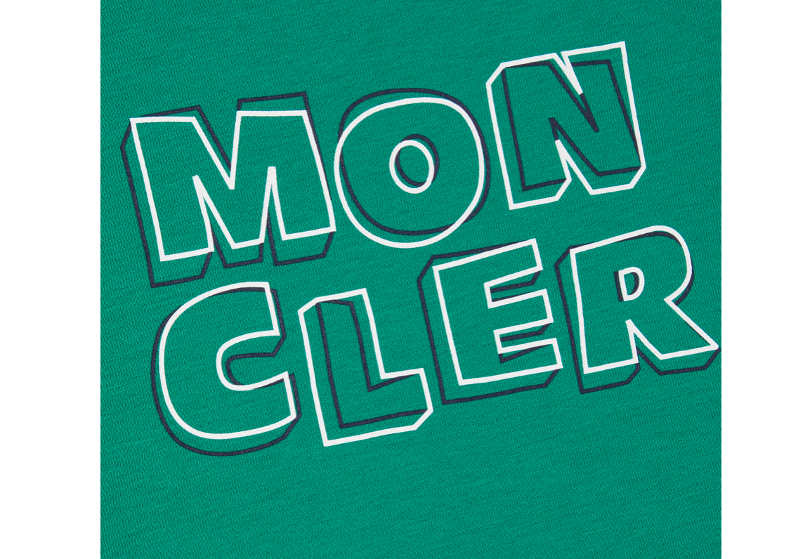 T-shirt con motivo logato in cotone L1951 8C00003 89AUM 853 MONCLER 
