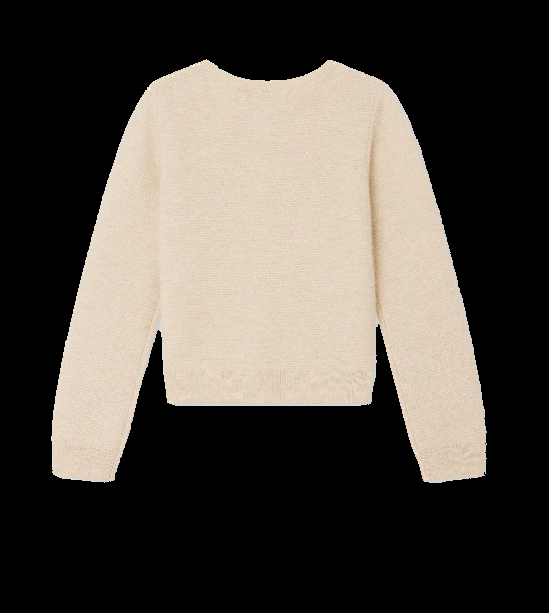 Cardigan naturale con ricami