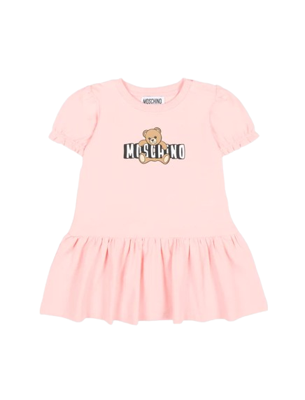 Vestito rosa per neonata MAV0C7 LBA00 50209 MOSCHINO 