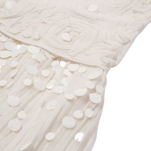 Abito bianci elegante con paillettes
