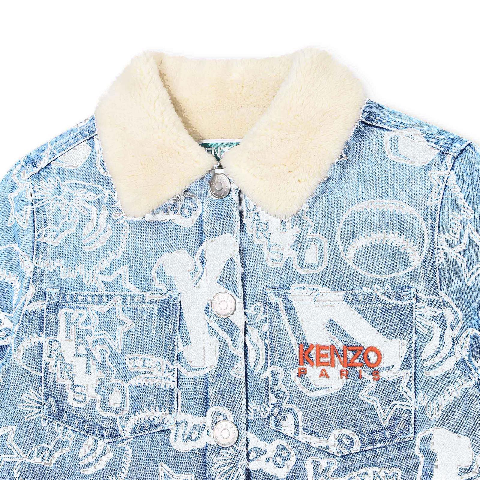 Giacca denim con stampa