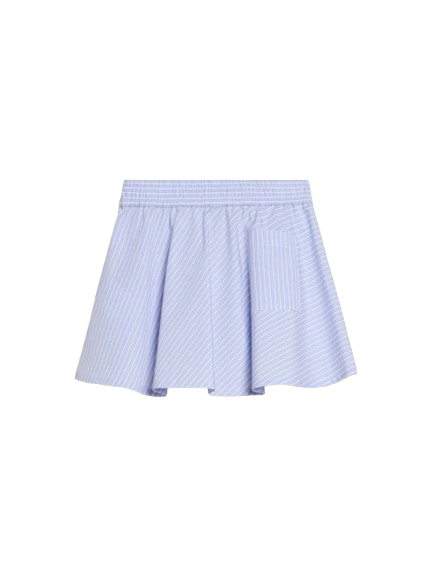 Gonna a righe di colore azzurro da bambina