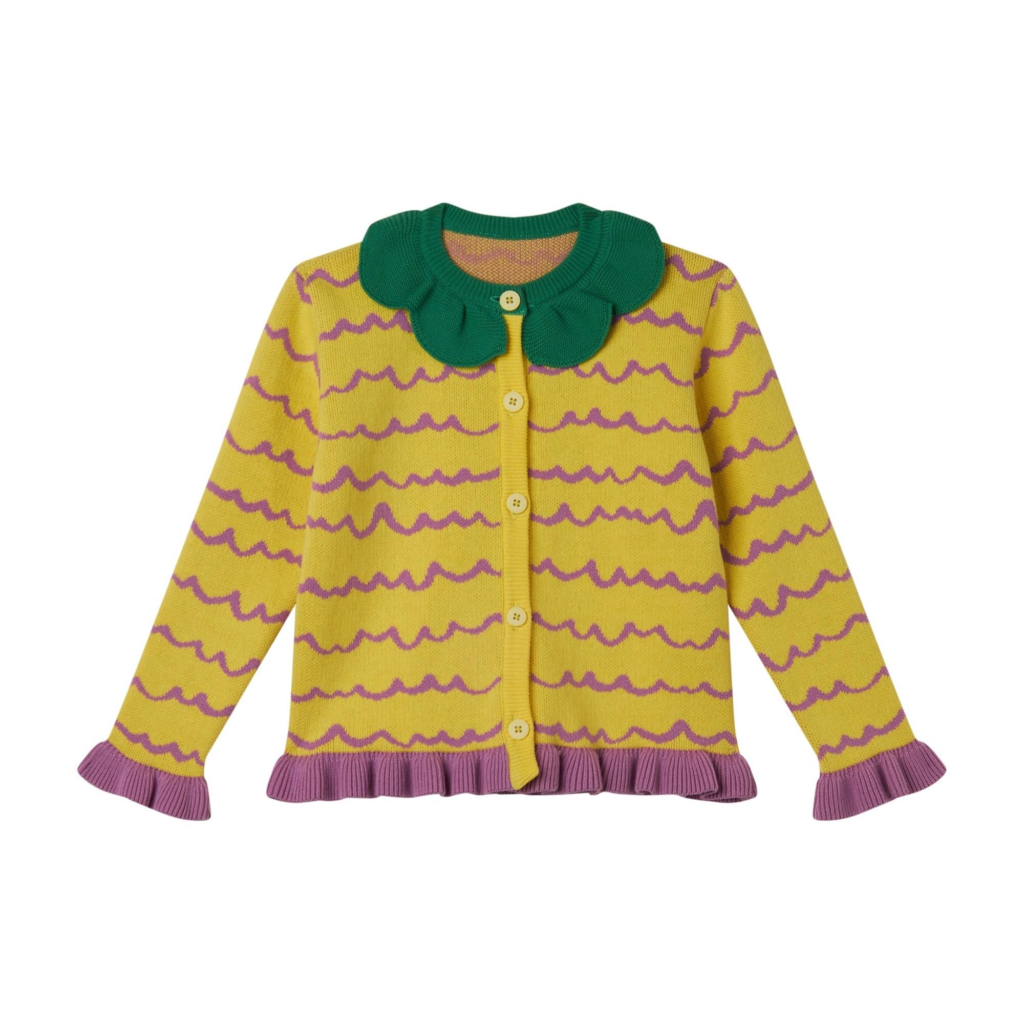 Cardigan in maglia a intarsio  multicolore