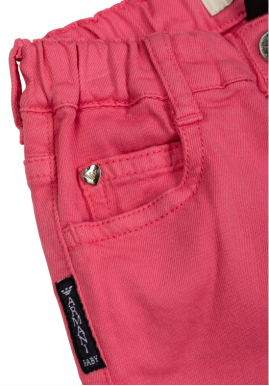 Pantaloni rosa neonata 6YEJ23 3N04Z 1408 ARMANI JUNIOR 