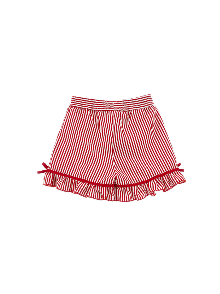 Shorts rigati con fiocchini