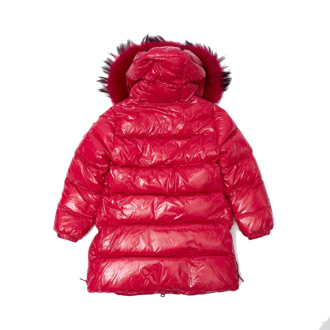 Piumino da bambina lungo laccato