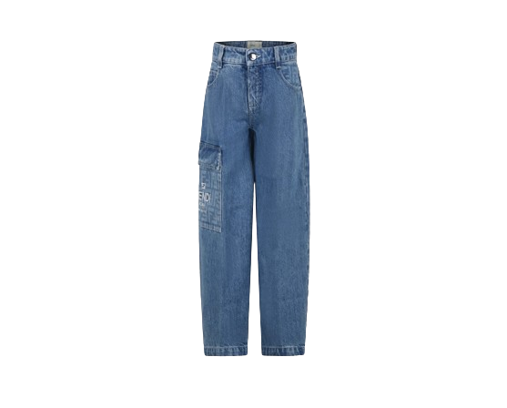 Jeans blu per bambini con logo