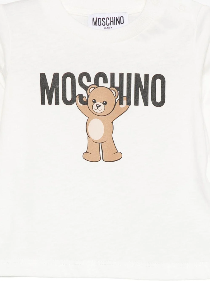 T-shirt per neonati MZO00R LAA10 10063 MOSCHINO 