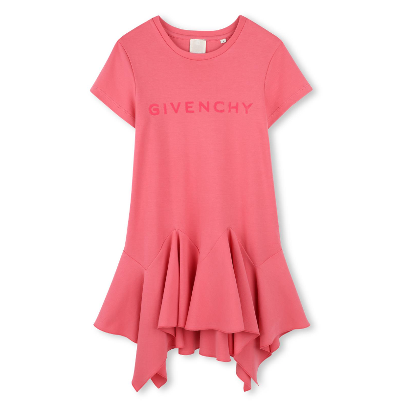 Abito fucsia con logo