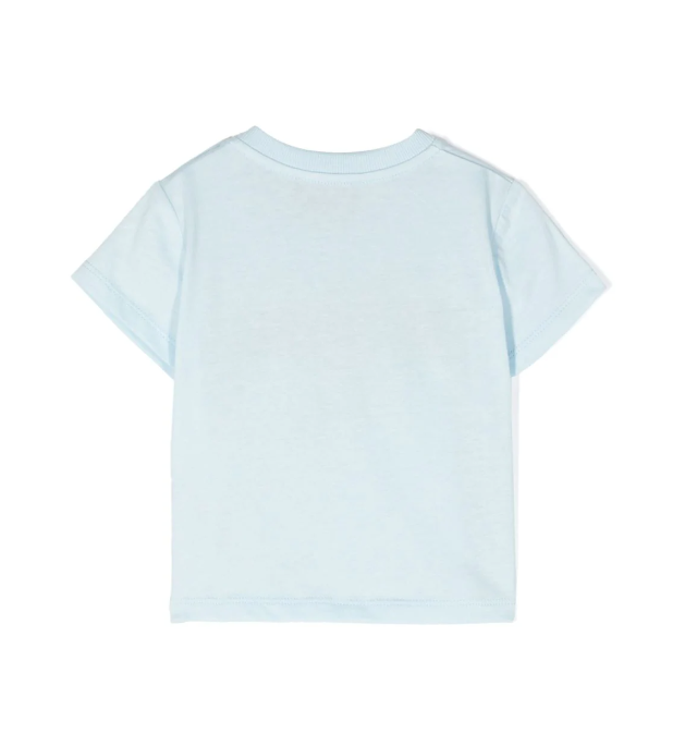 T-shirt azzurra con logo e cactus MXM032 LAA02 40304 MOSCHINO 