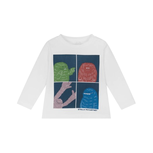T-shirt con stampa mostro TX8550 Z0434 100 STELLA McCARTNEY 