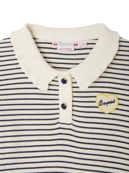 Polo Juanna con colletto in cotone biologico W05GTSK00007 270 BONPOINT 