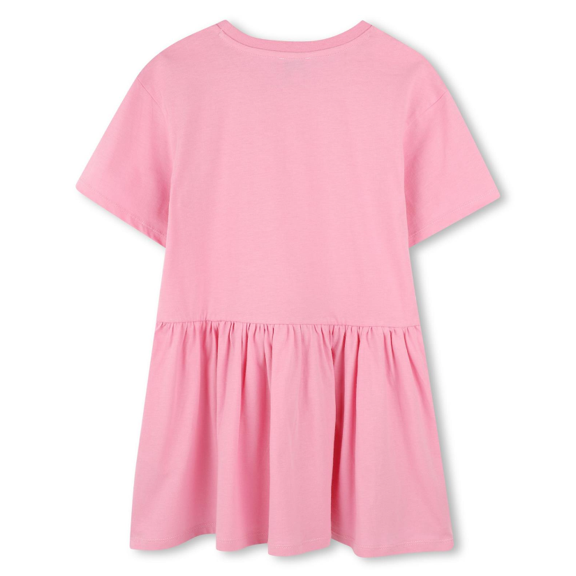 Abito rosa con stampa