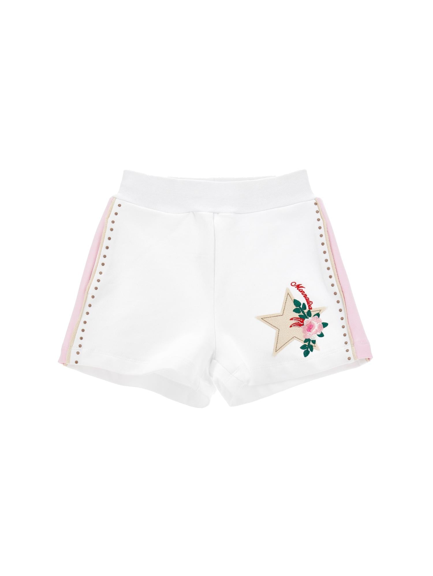 Shorts felpa con borchiette