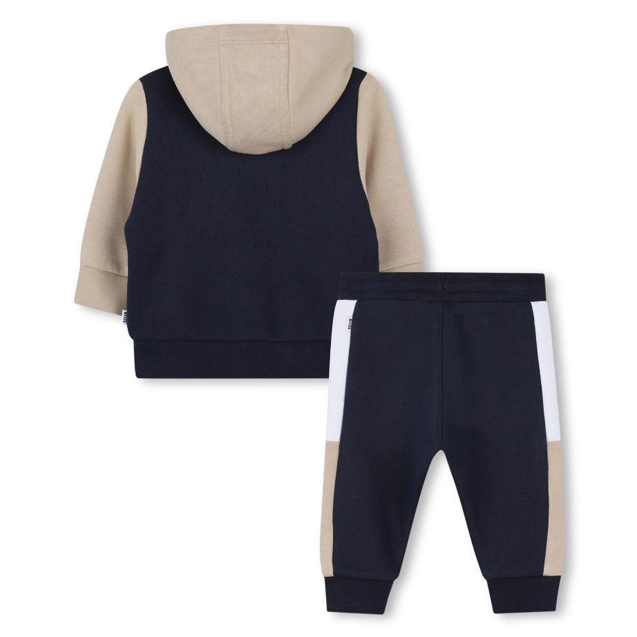 Completo blu per neonato con logo
