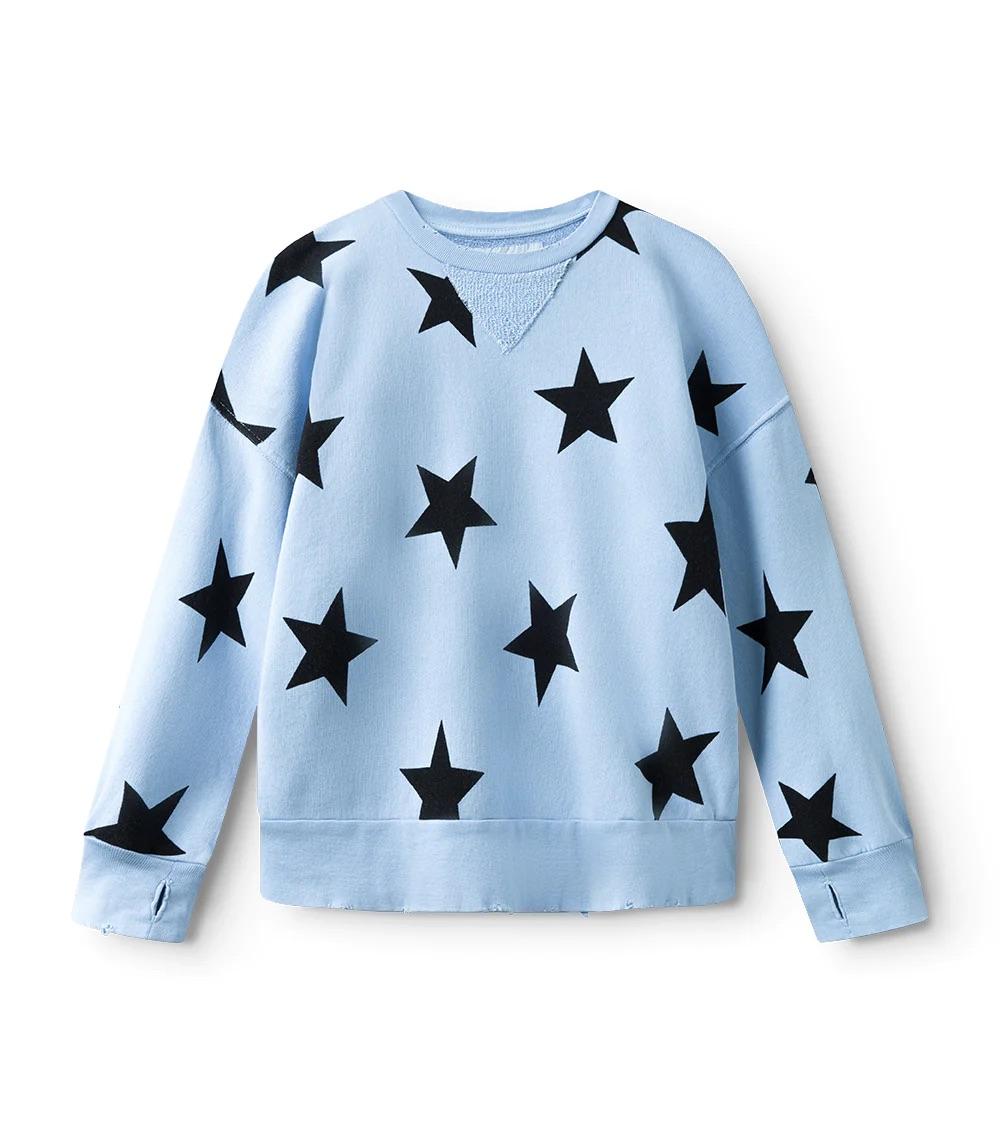 Felpa con stampa stelle NU1522 FOGGY BLUE NUNUNU 