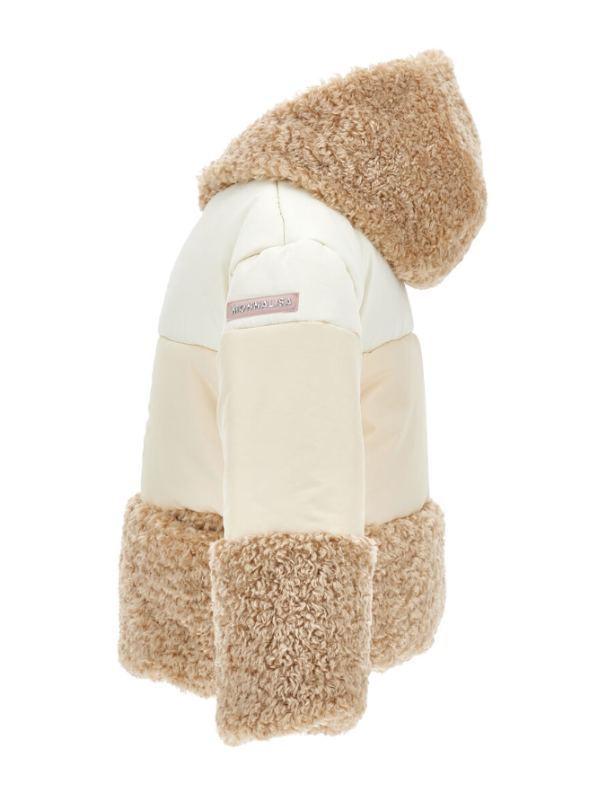 Piumino patchwork zip e cappuccio 19F104 6031 0103 MONNALISA 
