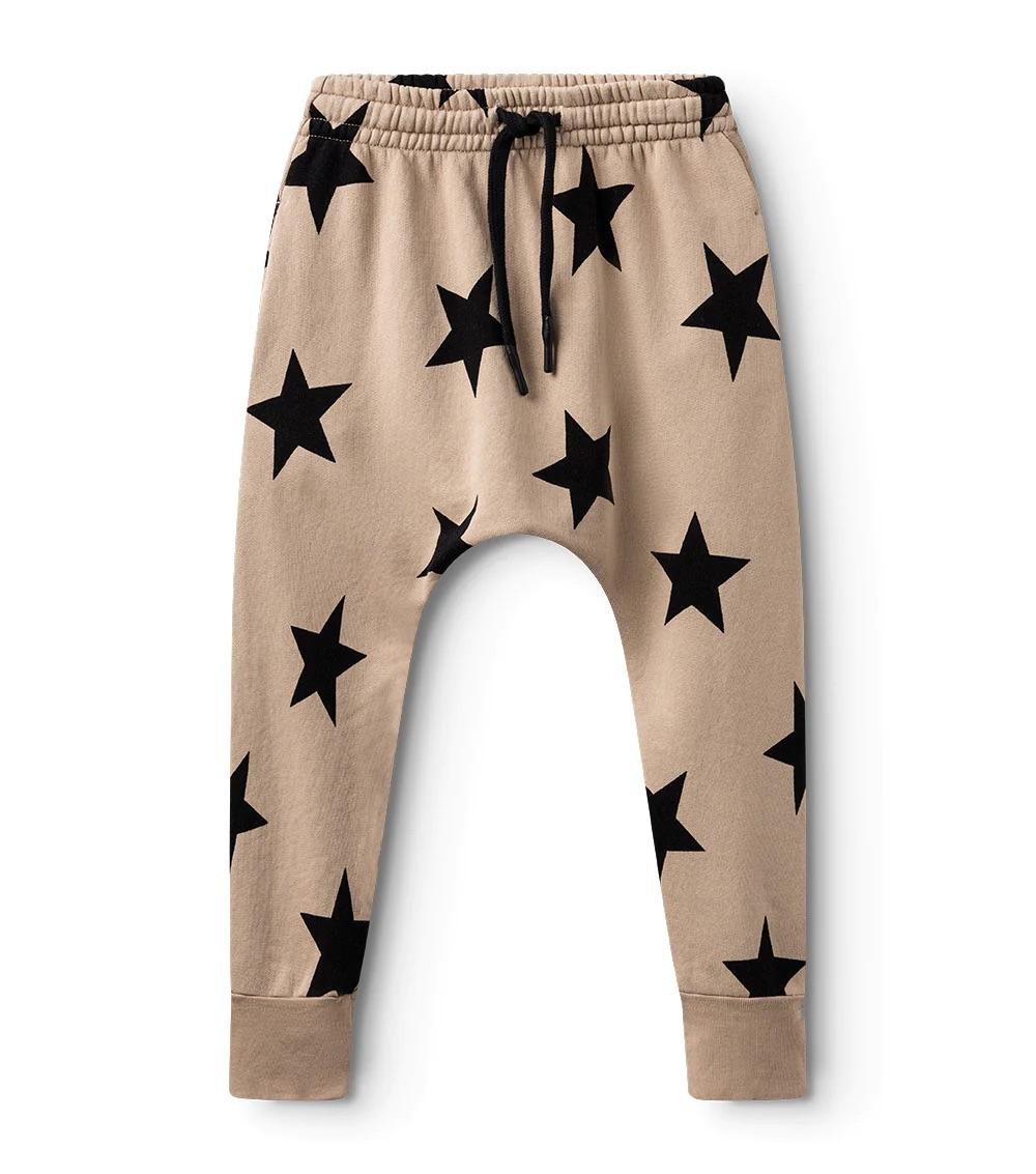 Pantaloni larghi con stella NU2345 COFFEE NUNUNU 