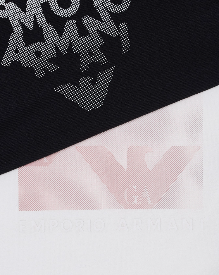 Pack 2 T-shirt in jersey con stampa EG000607 AF14503 M0001 ARMANI JUNIOR 