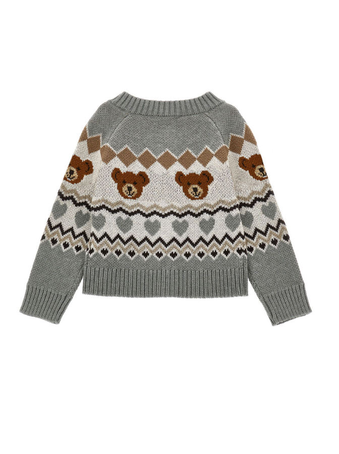 CARDIGAN JAQUARD MIX WOOL MIX WOOL<BR/> 19F808 6062 0232 MONNALISA 