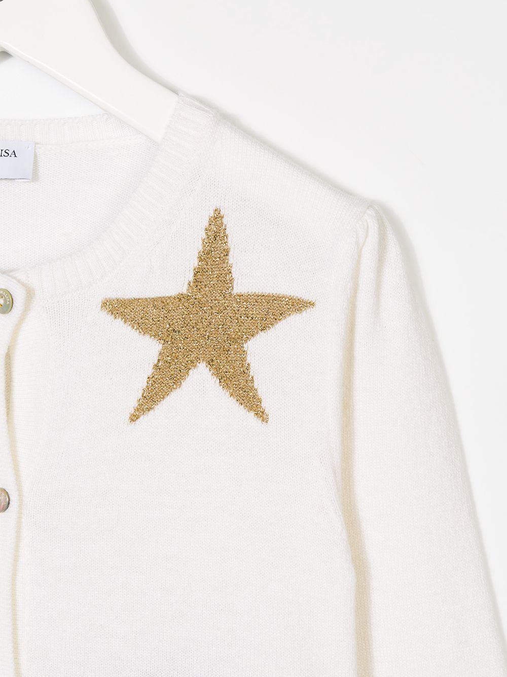 Cardigan con stelle all-over