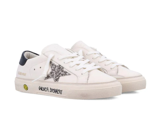 MAY LEATHER UPPER TOE AND HEEL GLITTER STAR SIGNATURE FOXING GYF00112 F007442 82985 82985 GOLDEN GOOSE 