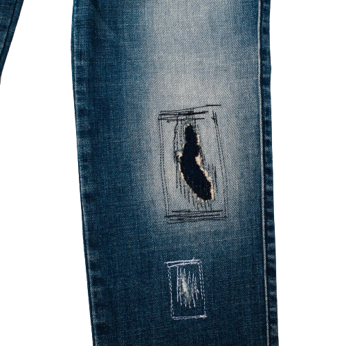 Jeans con effetto vissuto