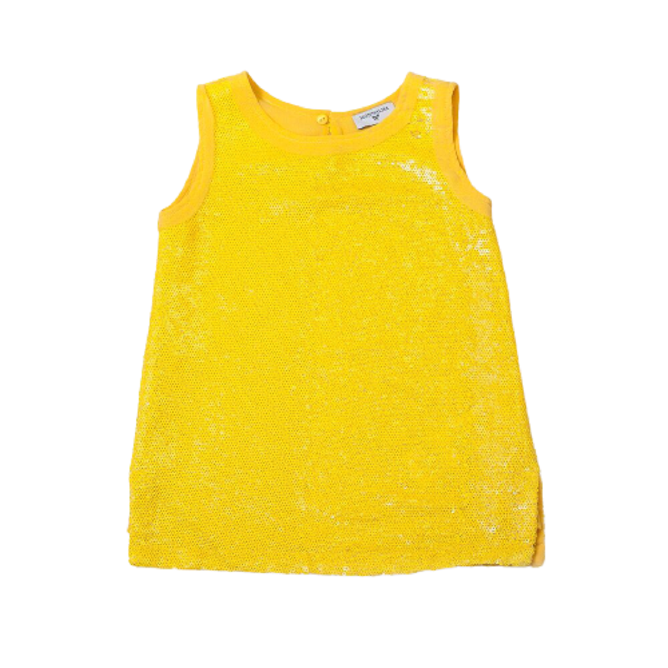Canotta gialla con paillettes