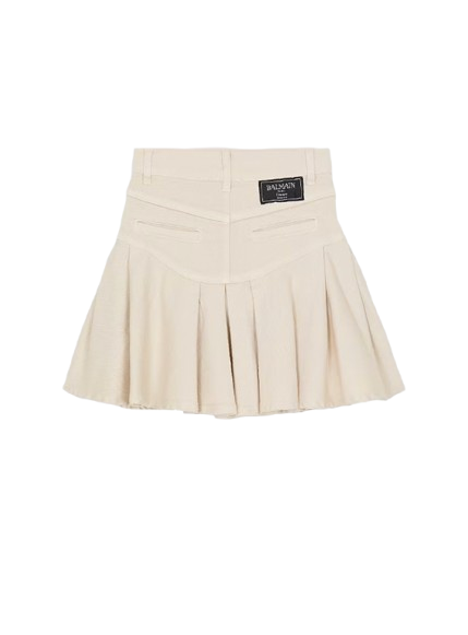 Gonna svasata a tinta unita BX7B01 D0039 107OR BALMAIN 