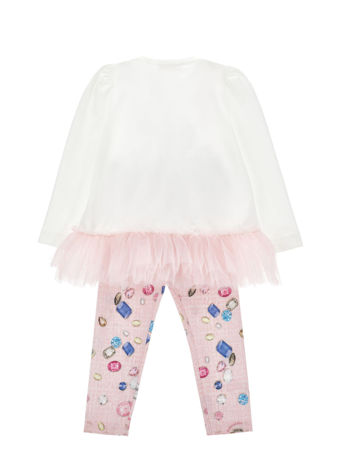 Completo tulle gemme 19F503 6013 0190 MONNALISA 