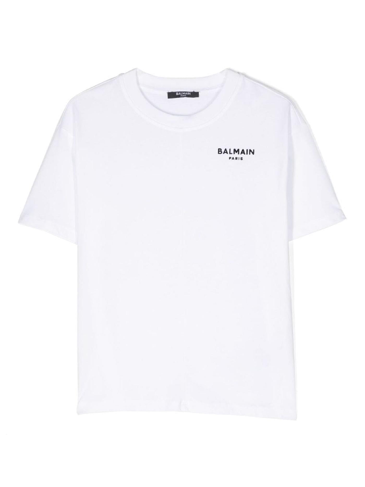 T-shirt con stampa BT8Q81 Z0116 100NE BALMAIN 