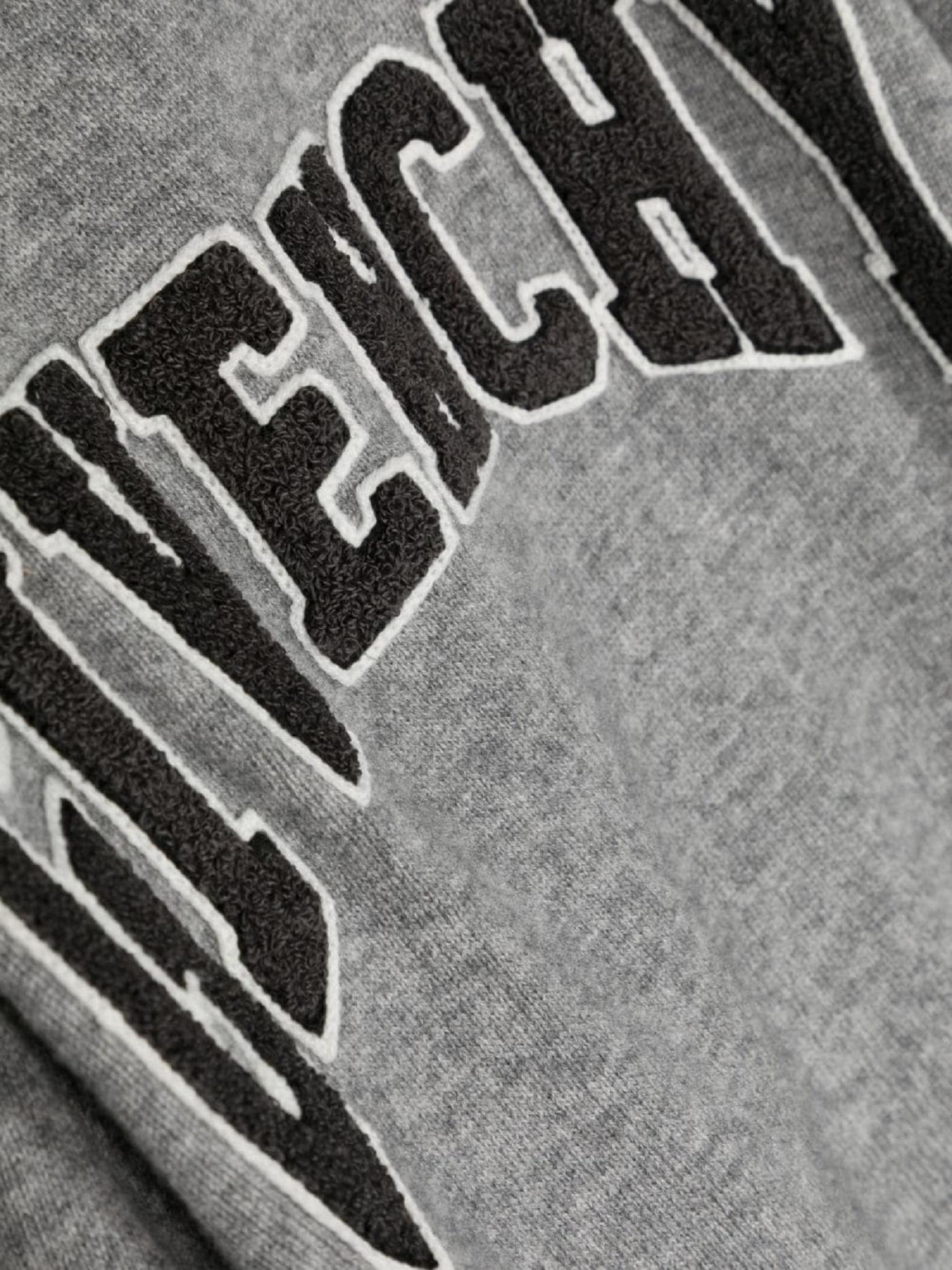 Maglia girocollo grigia con logo