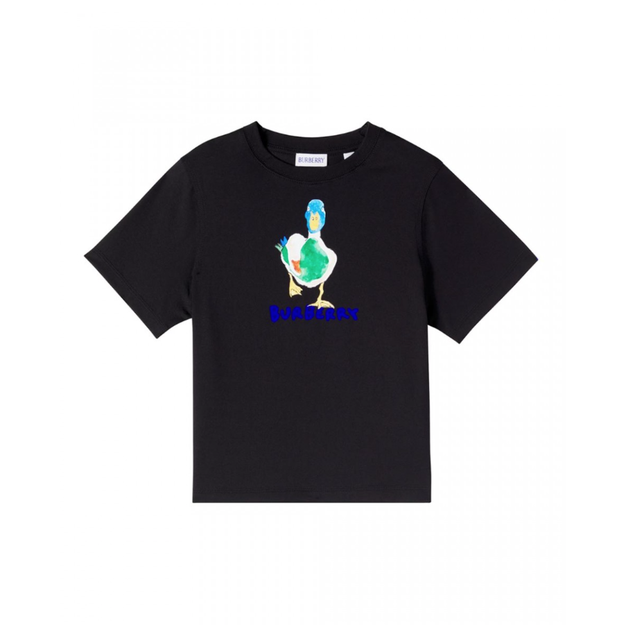 T-shirt nera con logo stampato 8108572 A1189 BURBERRY 