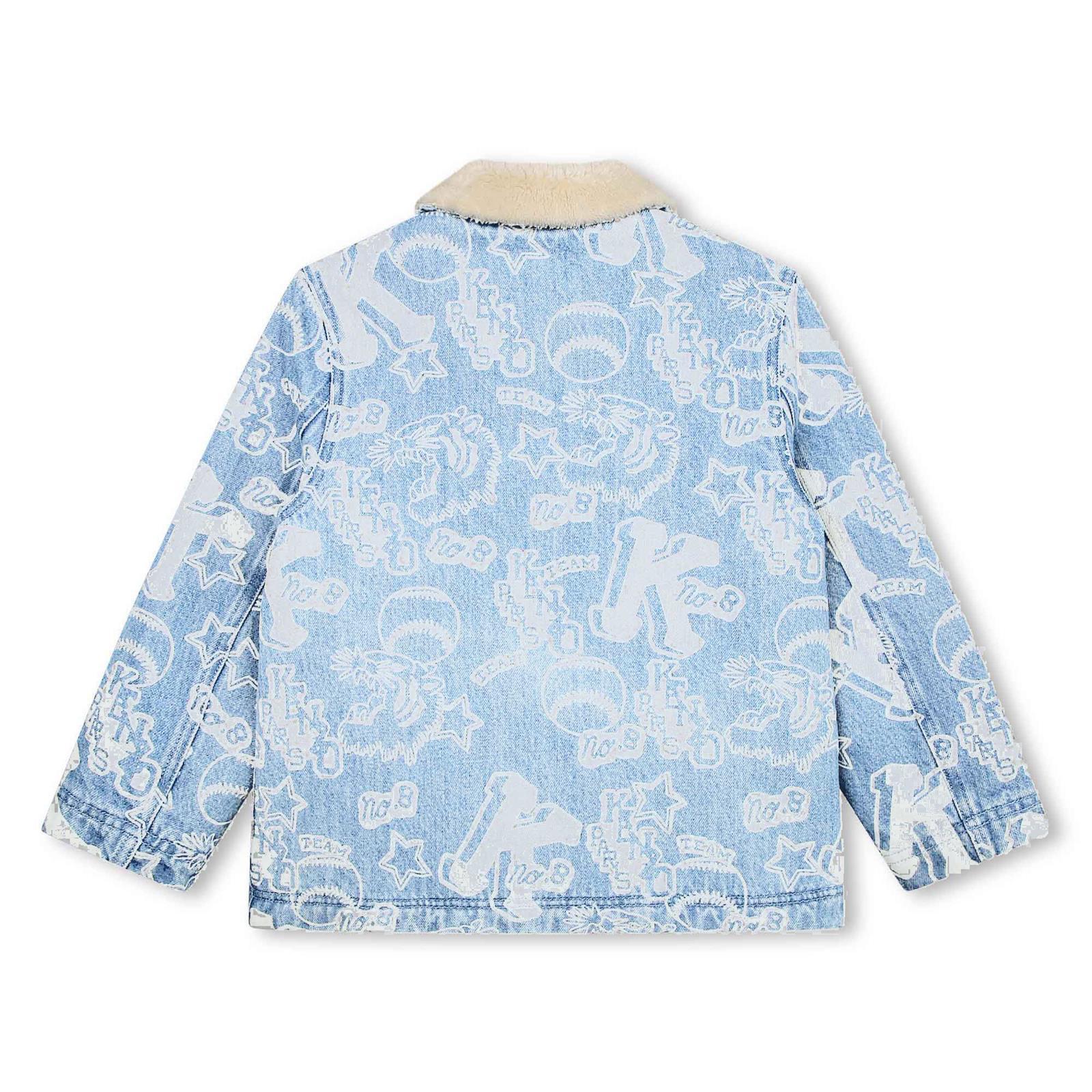 Giacca denim con stampa