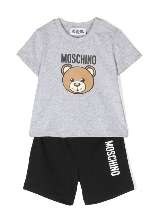 Completo  per neonato con Teddy Bear e logo MRG00M LAA02 82200 MOSCHINO 