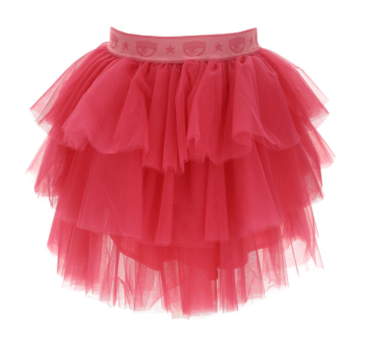 Gonna in tulle con logo