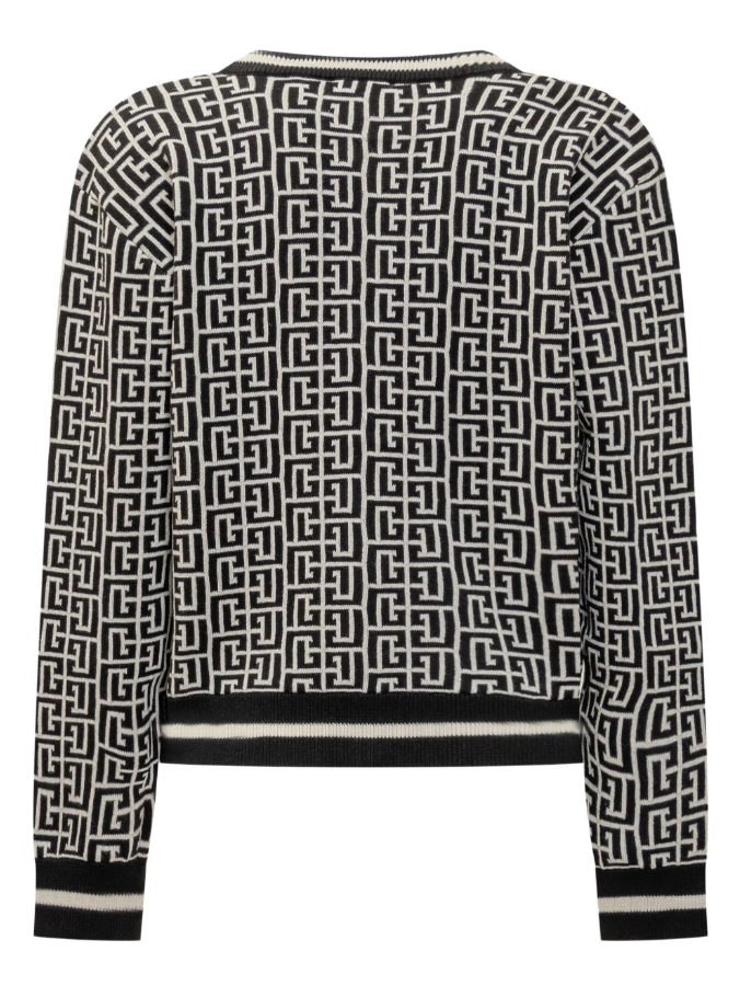 Cardigan per bambina BX9P10 Z2312 104NE BALMAIN 